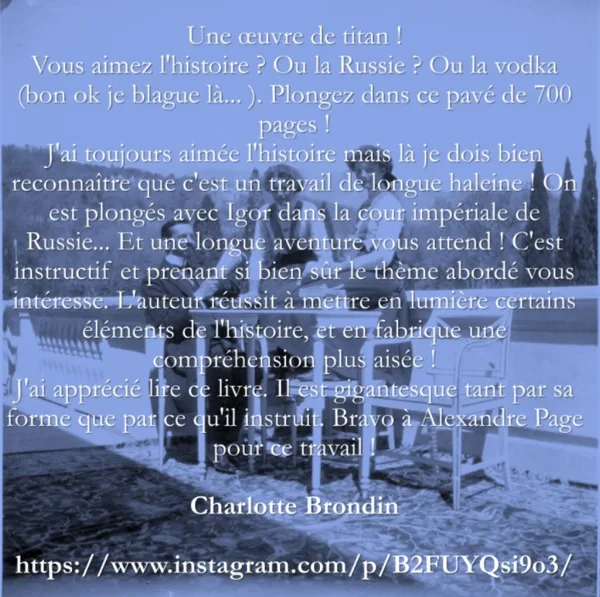 Chronique (4/5) de Charlotte à retrouver sur instagram
