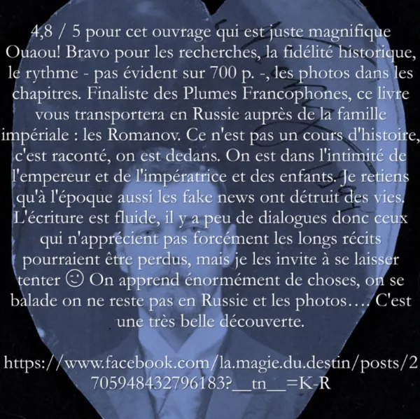 1ère partie de la chronique (4.8/5) de Maritza Jaillet à retrouver sur amazon 